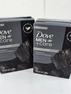 Dove Men+Care Exfoliant Charcoal Cleansing Bar - 2 Pack, 5 Oz Ezch